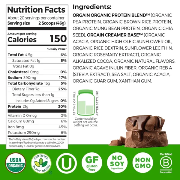 orgain organic protein 2