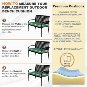 outdoor bench cushion olefin 4