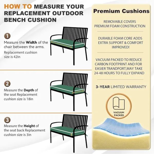 outdoor bench cushion olefin 4