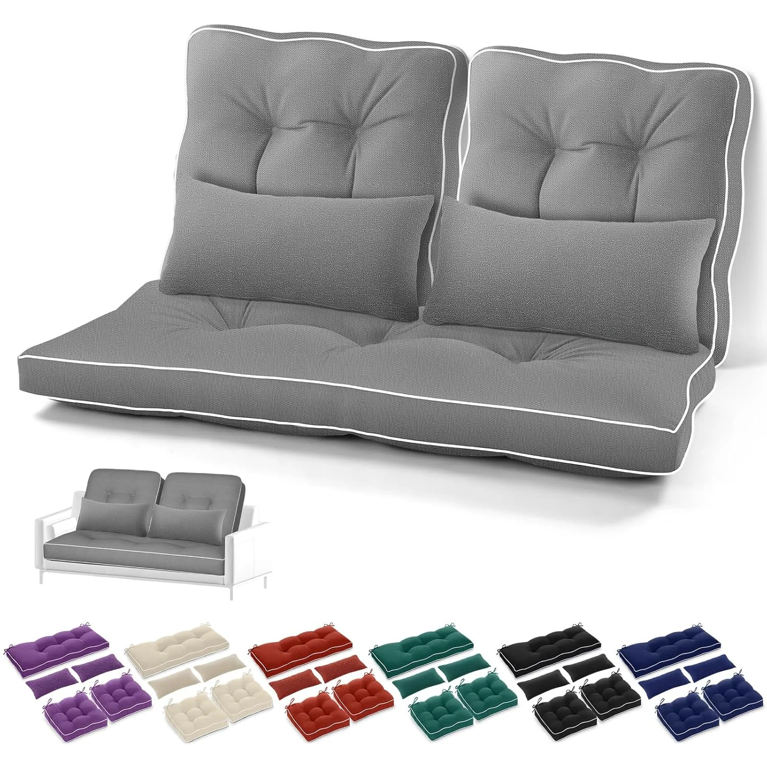 outdoor bench cushions 7