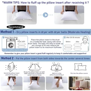 outdoor pillow inserts pack 6