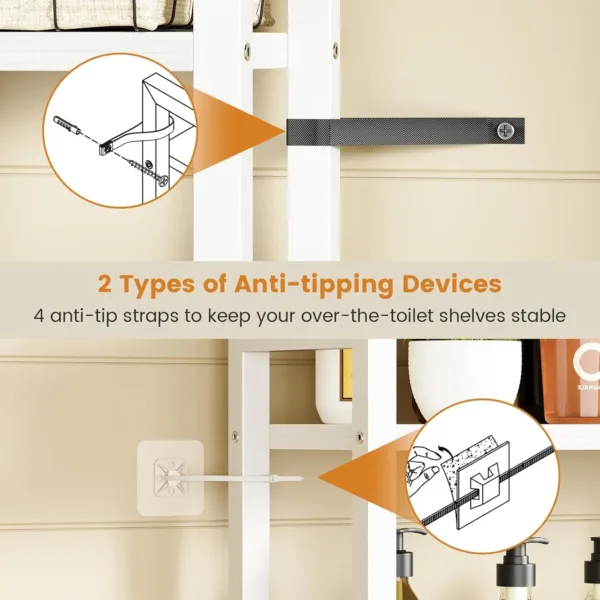 over toilet storage rack 6
