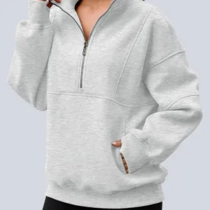 oversized half zip sweatshirt 2