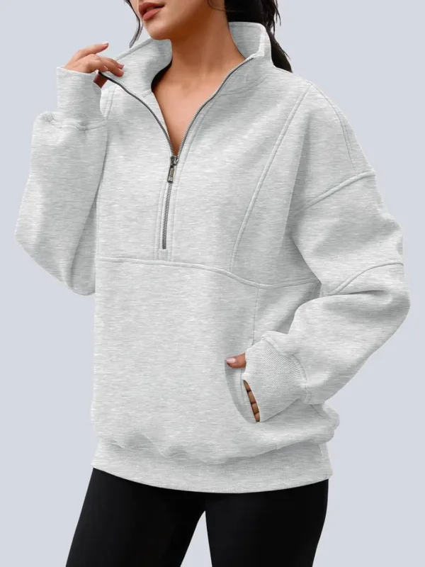 oversized half zip sweatshirt 2