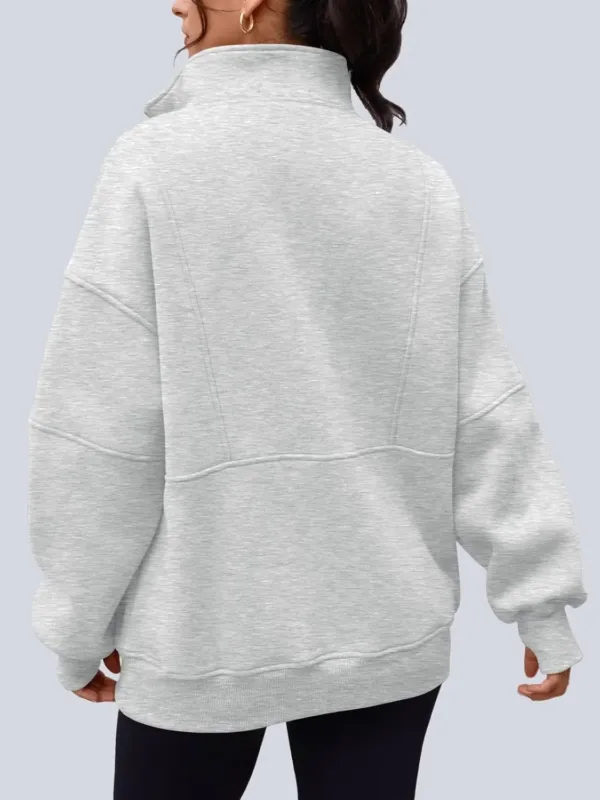 oversized half zip sweatshirt 3