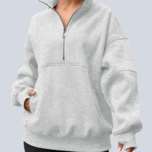 oversized half zip sweatshirt 4
