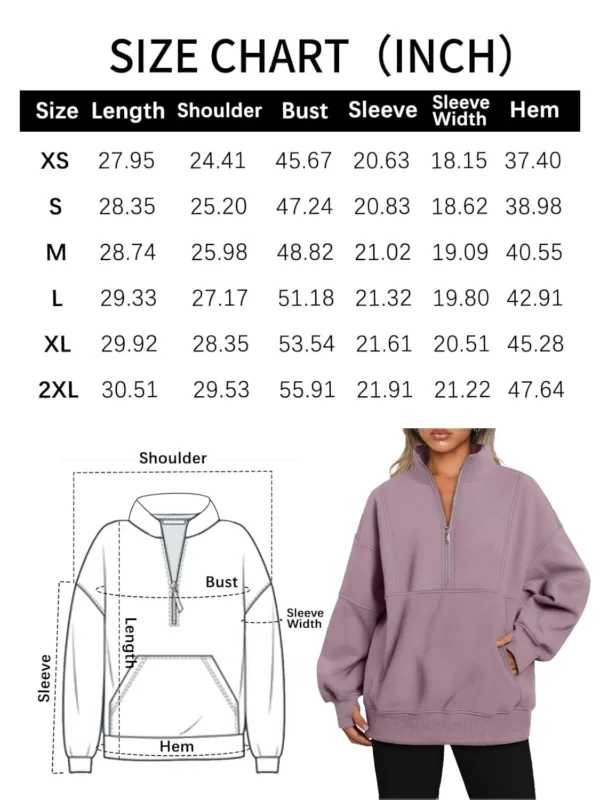 oversized half zip sweatshirt 6
