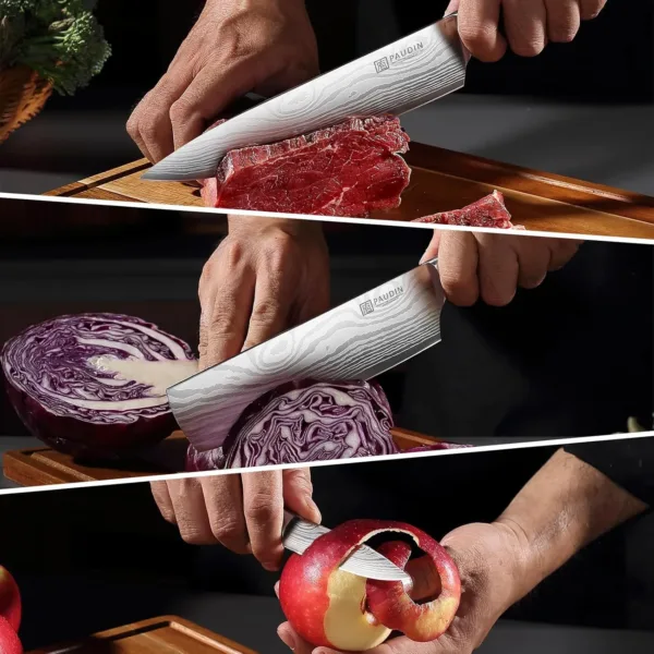 paudin chef knife set 5