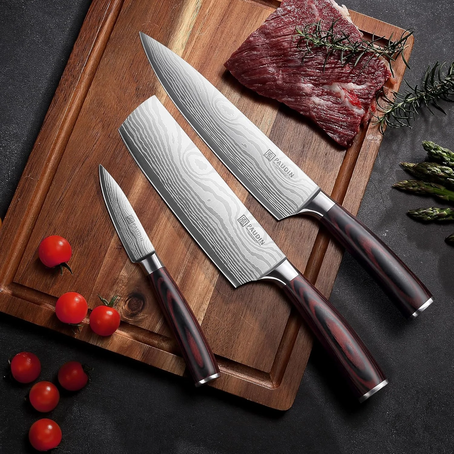 paudin chef knife set 6