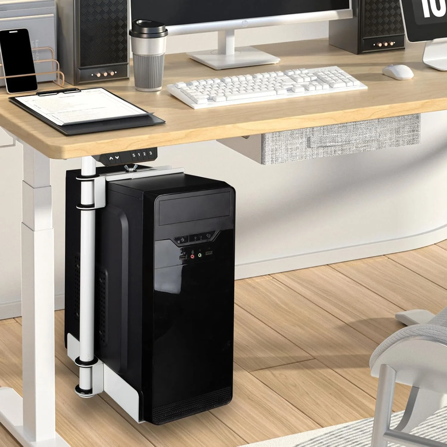 pc holder desk 2