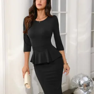 peplum midi dress 4