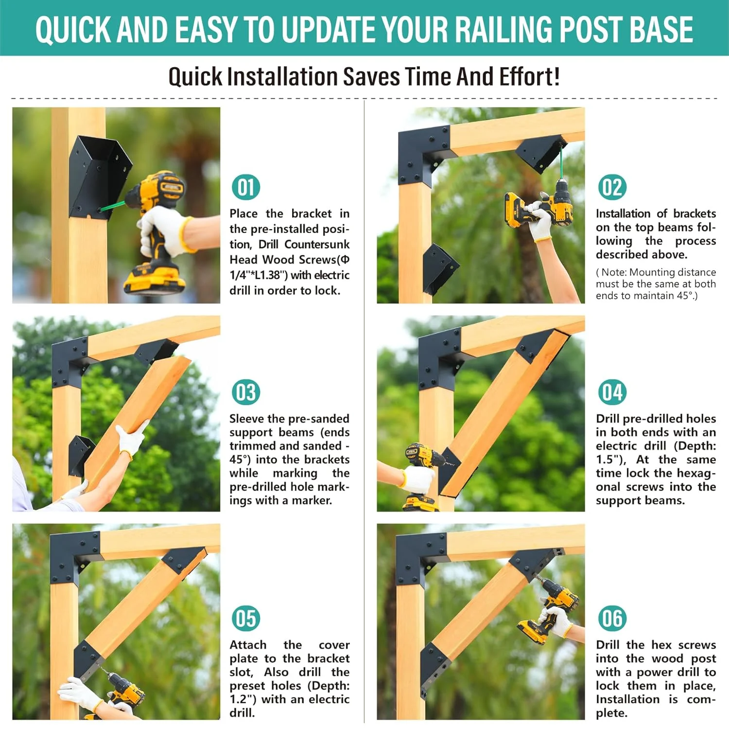 pergola brackets 4x4 5