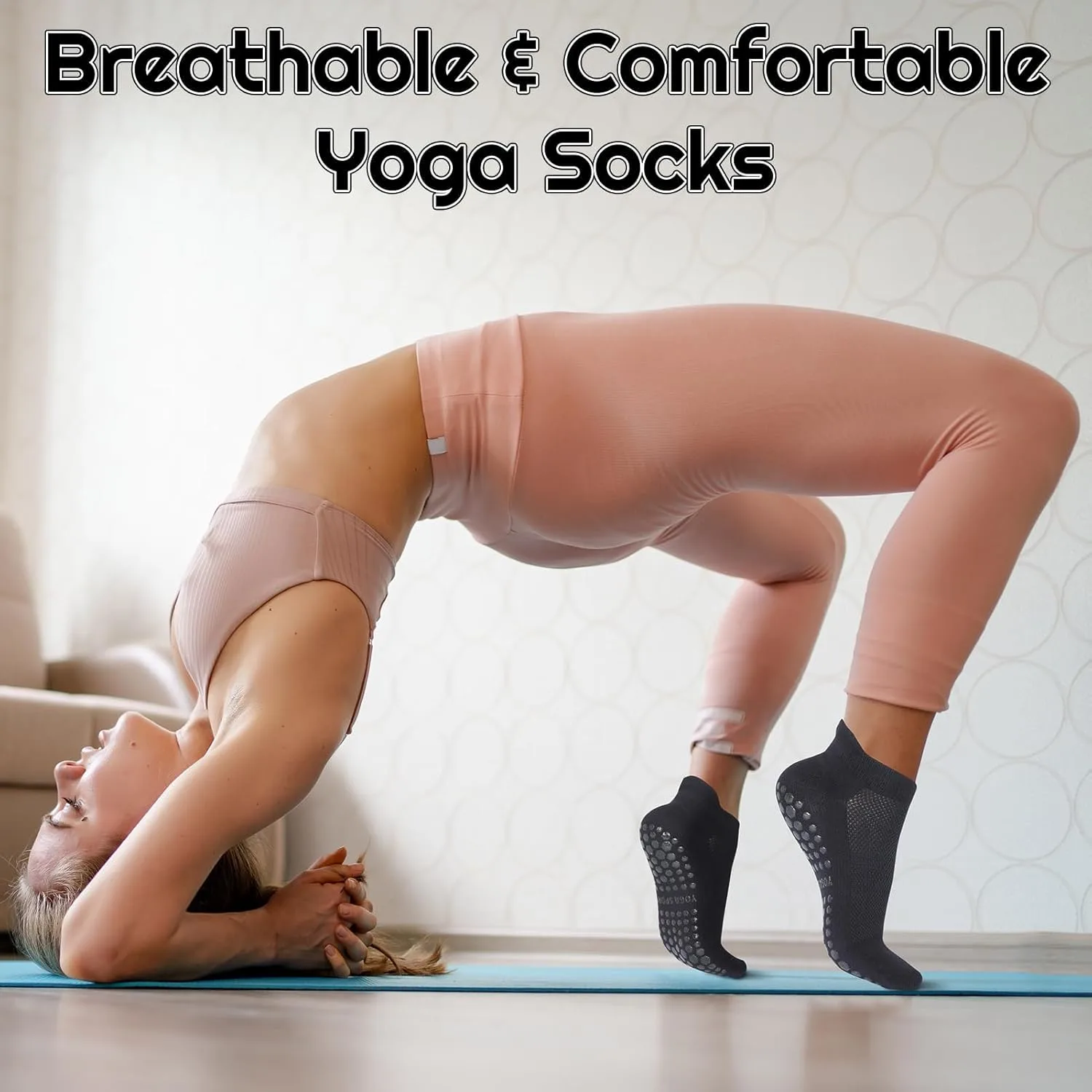 pilates socks grips women 4