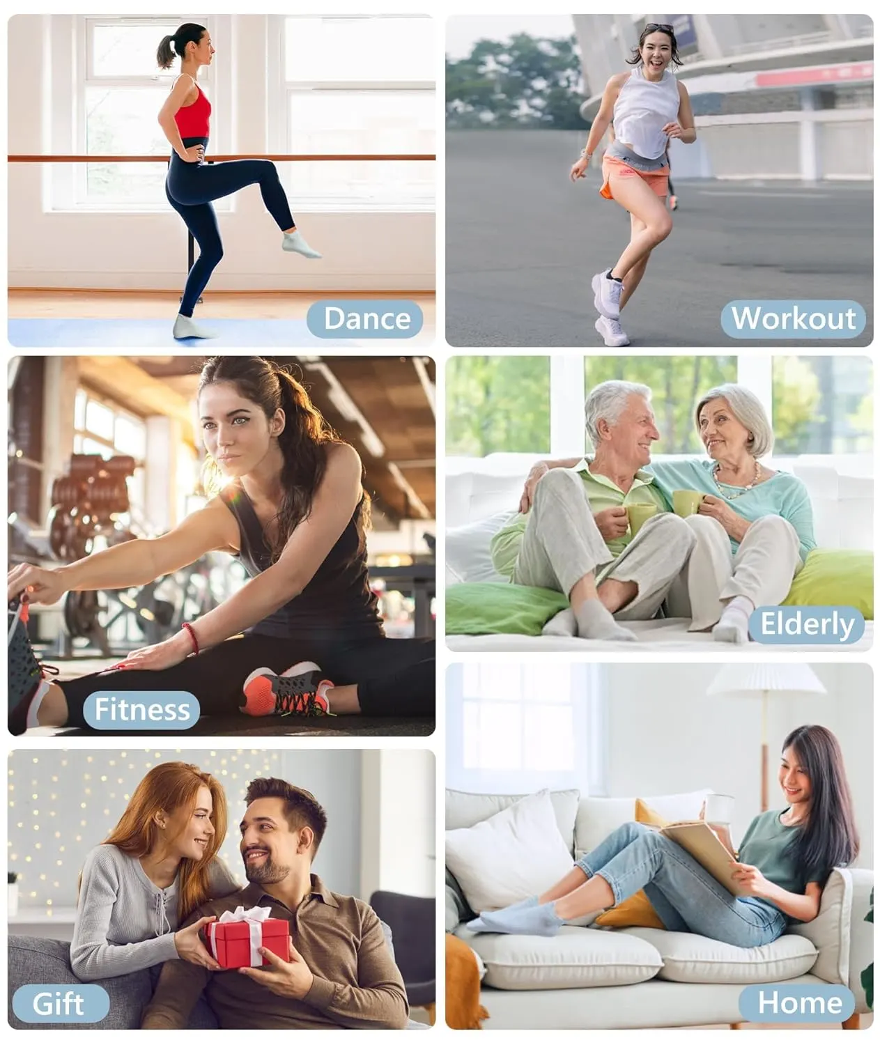 pilates socks grips women 7