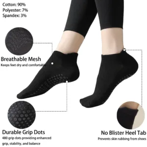 pilates socks women grip 2