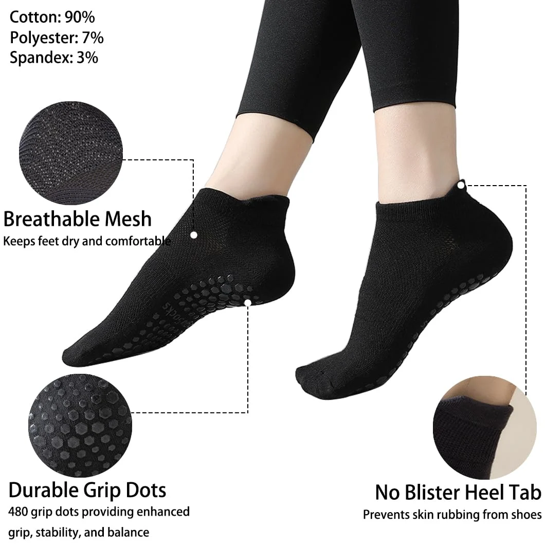 pilates socks women grip 2