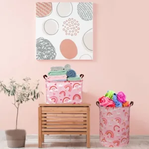 pink laundry basket 2