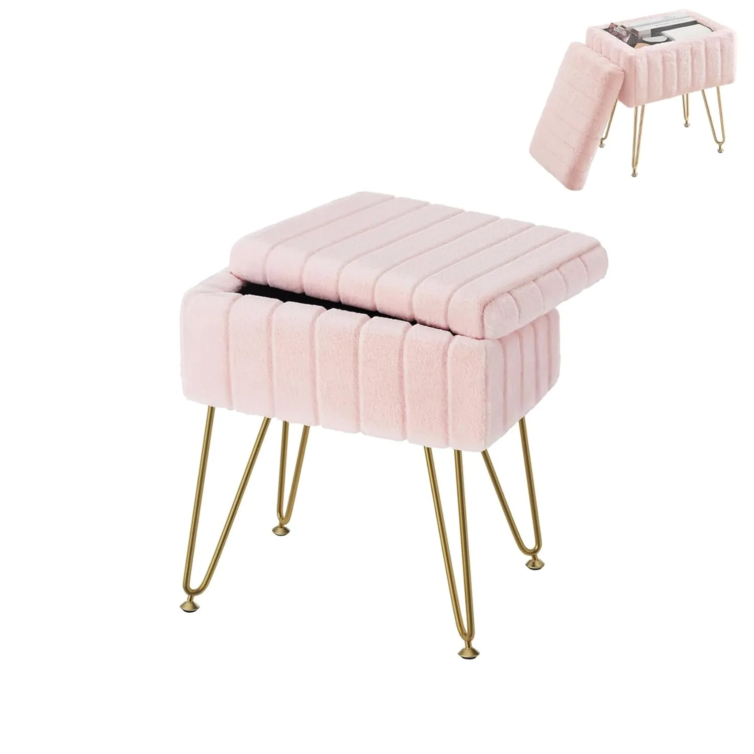pink vanity stool 1