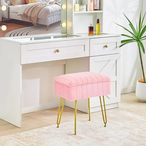 pink vanity stool 2