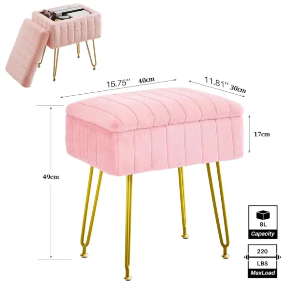 pink vanity stool 3