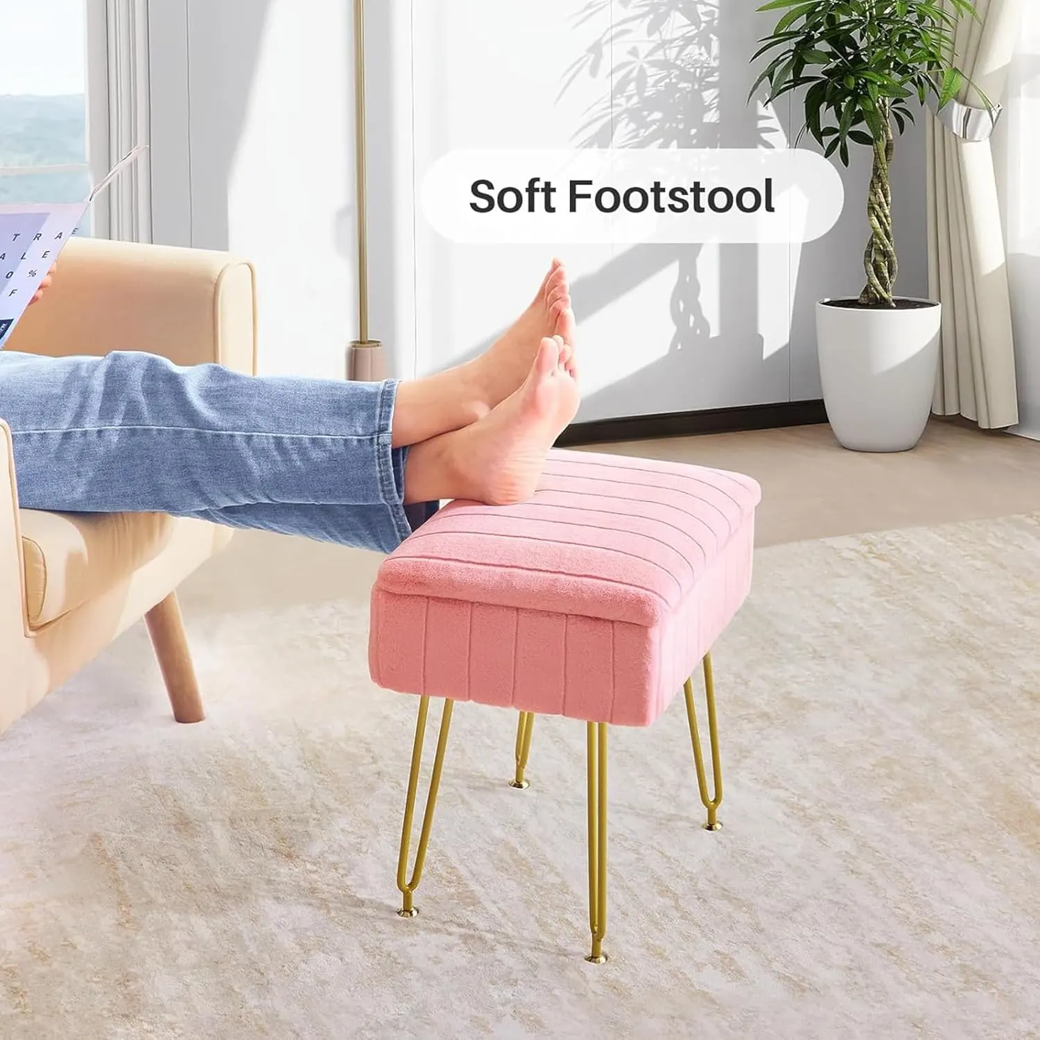 pink vanity stool 4