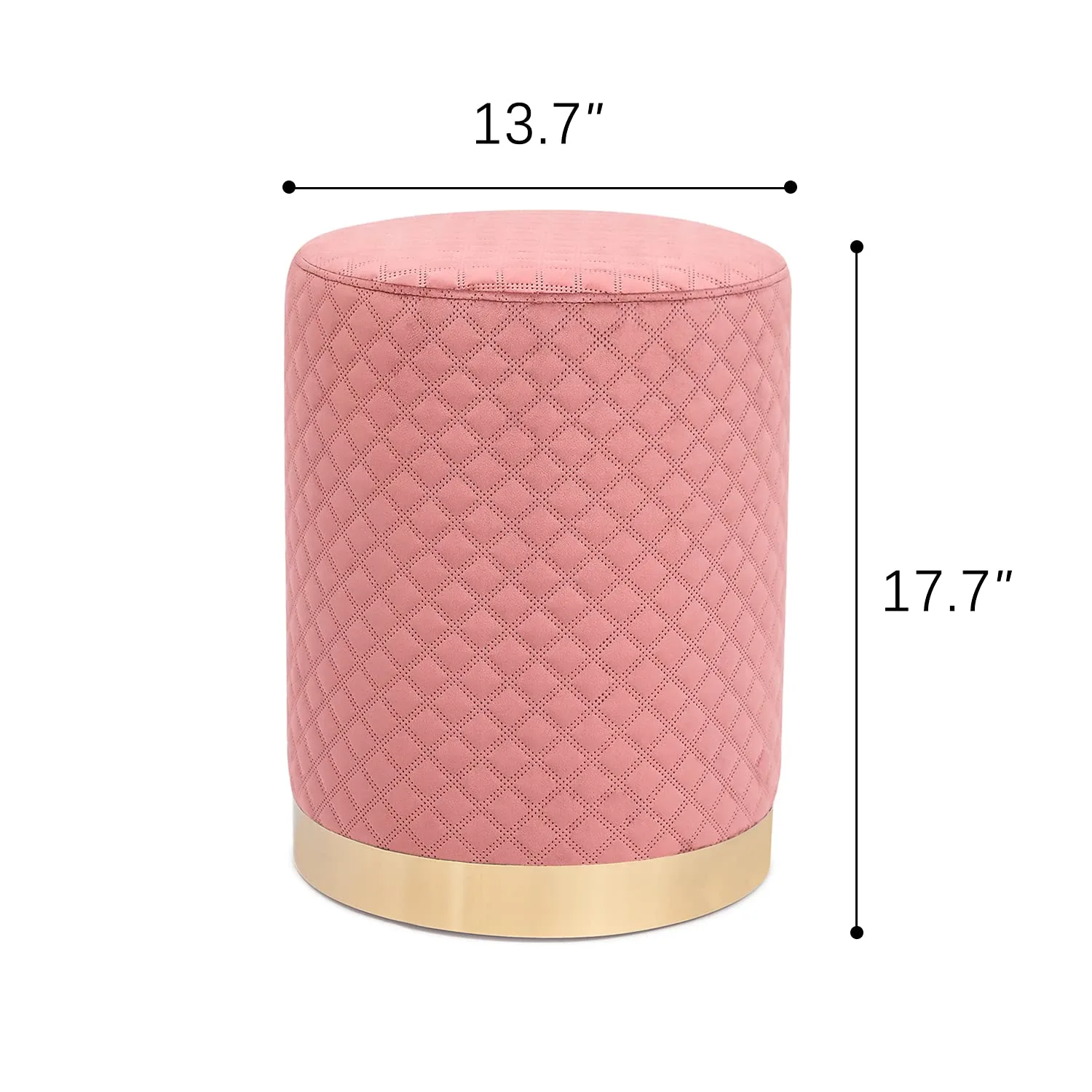 pink velvet ottoman stool 3