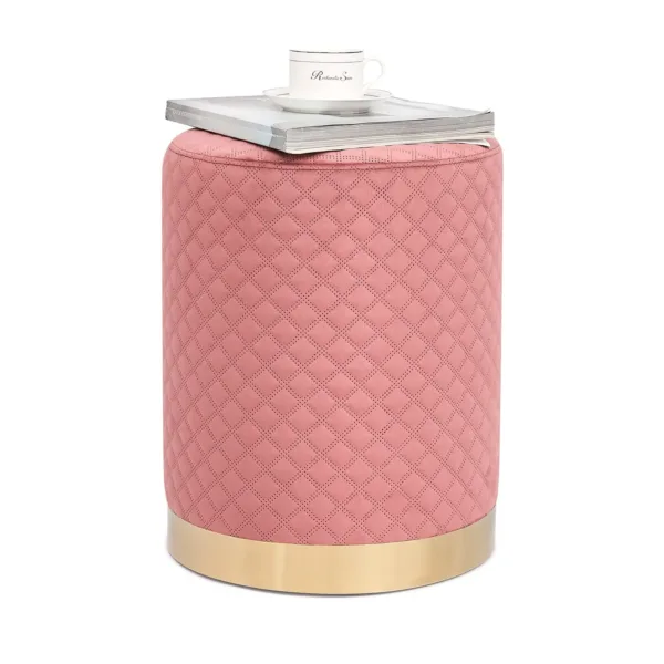 pink velvet ottoman stool 6