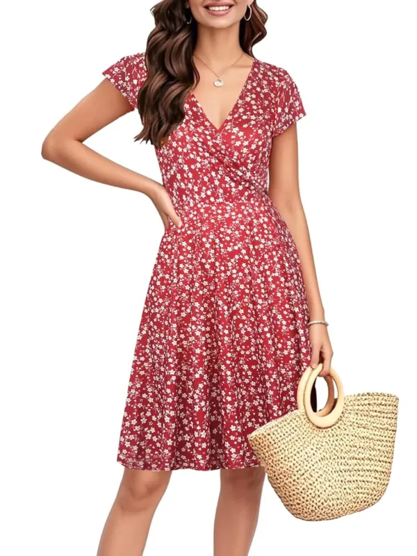 plaid floral sheath dress 7