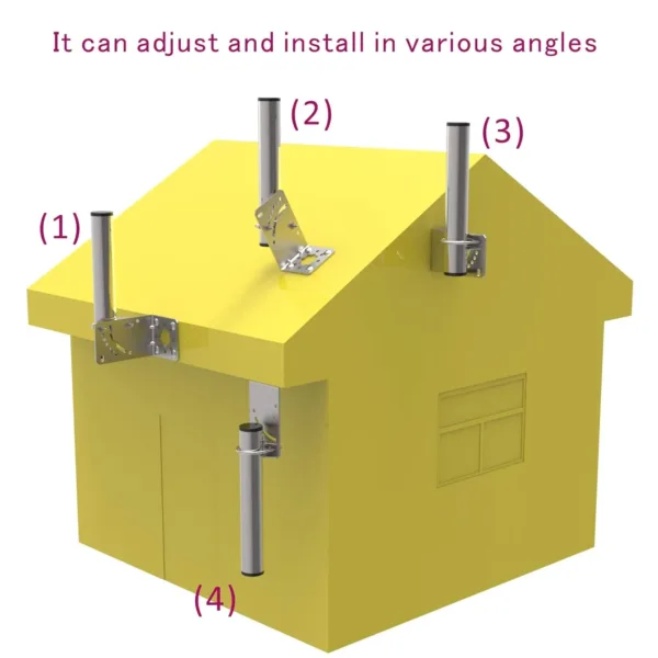 pole mount bracket wall 4