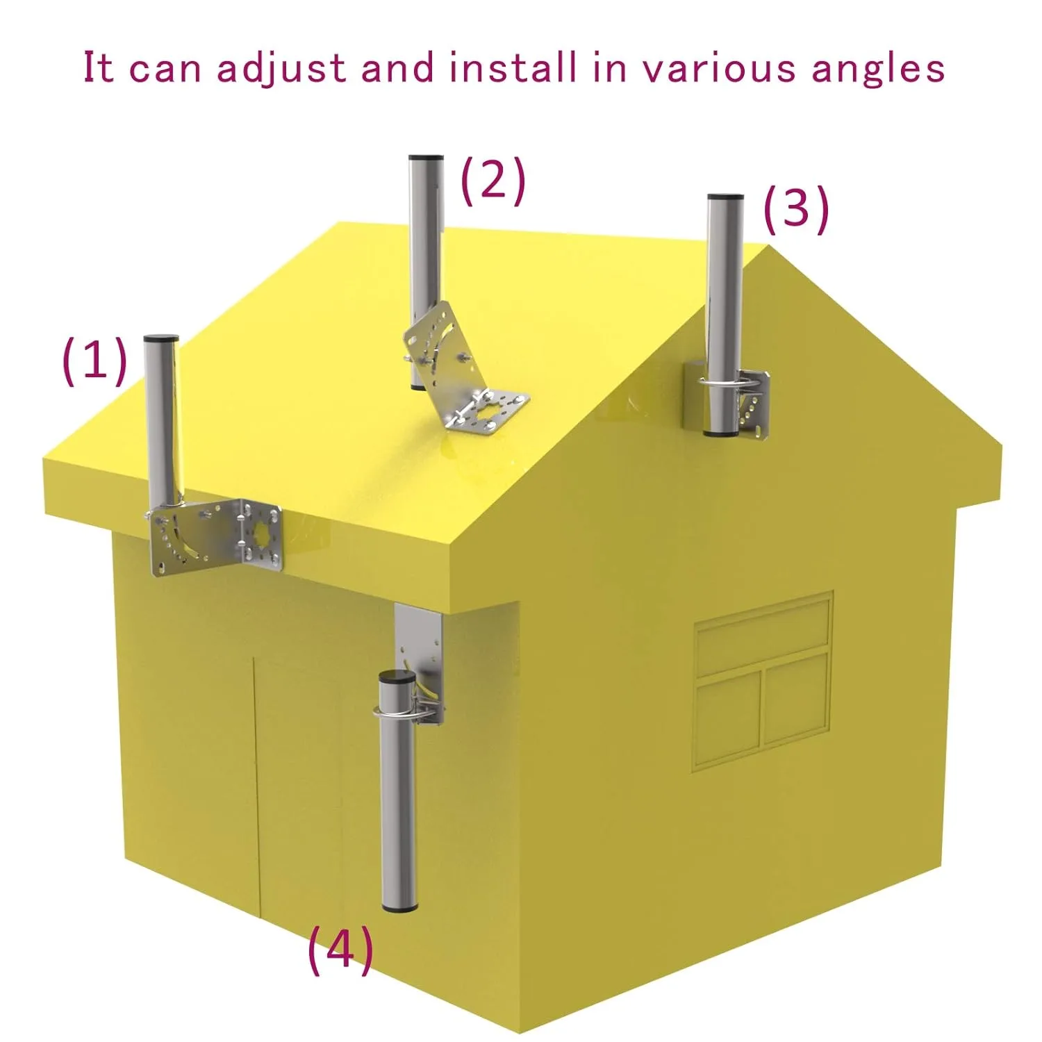 pole mount bracket wall 4
