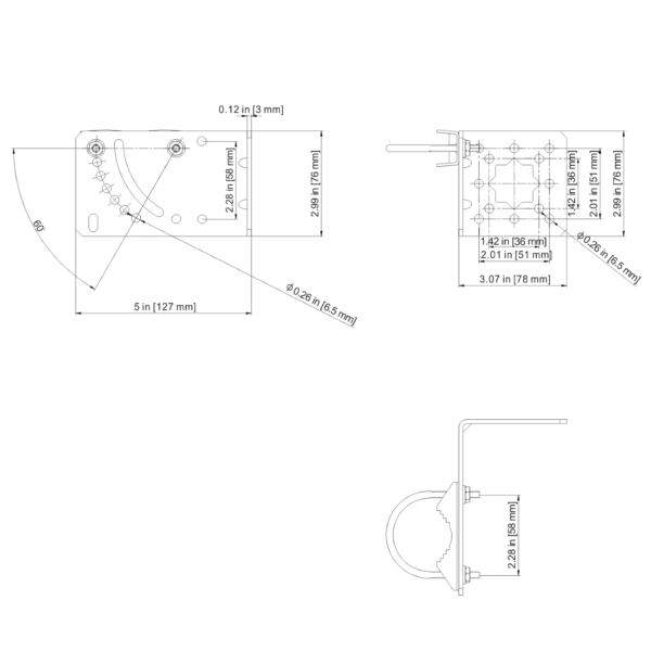 pole mount bracket wall 5