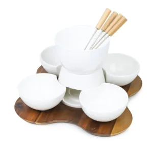 porcelain fondue set 3