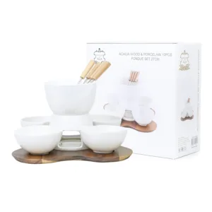 porcelain fondue set 4