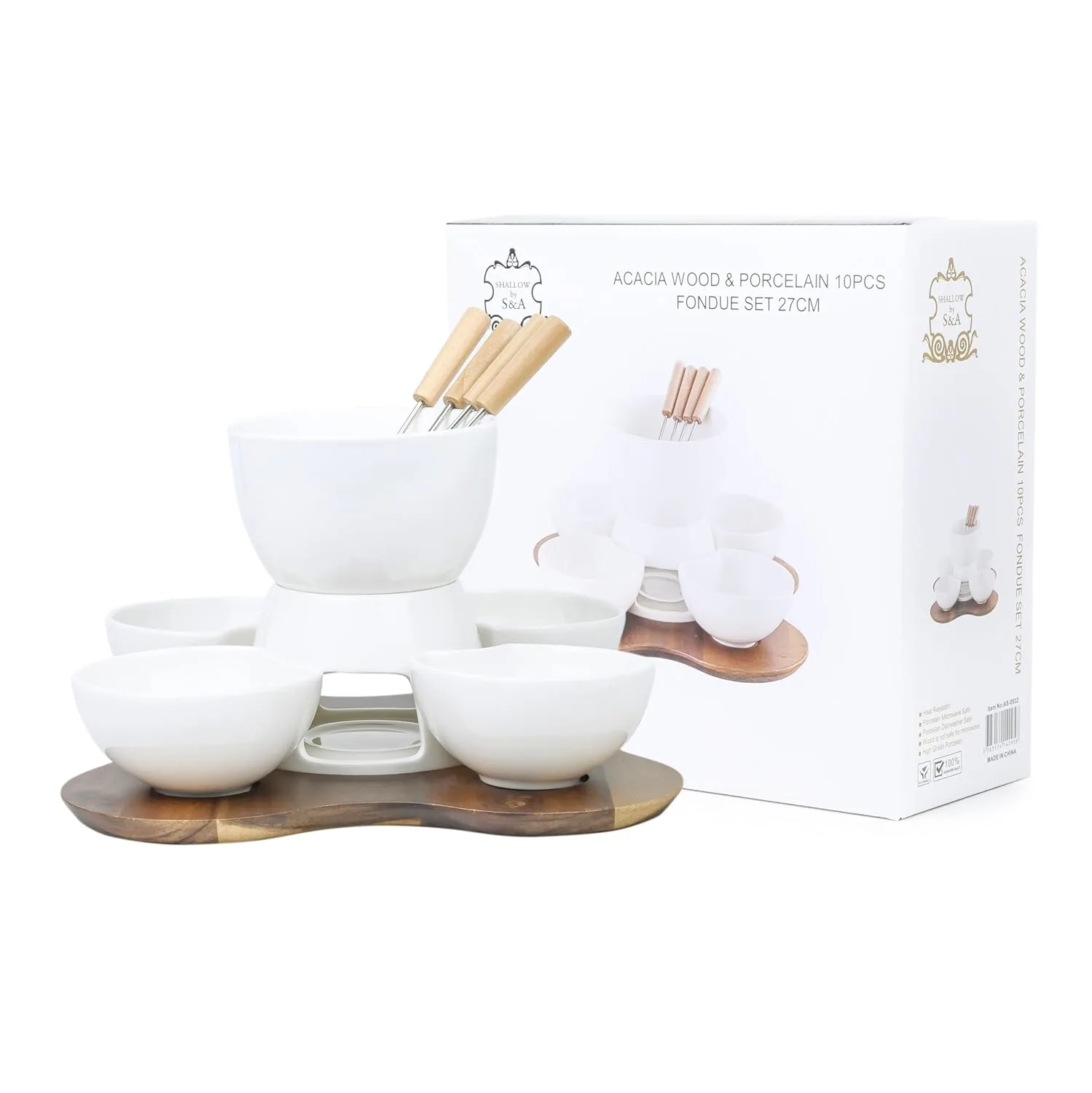 porcelain fondue set 4