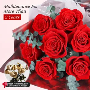 preserved roses bouquet red 4
