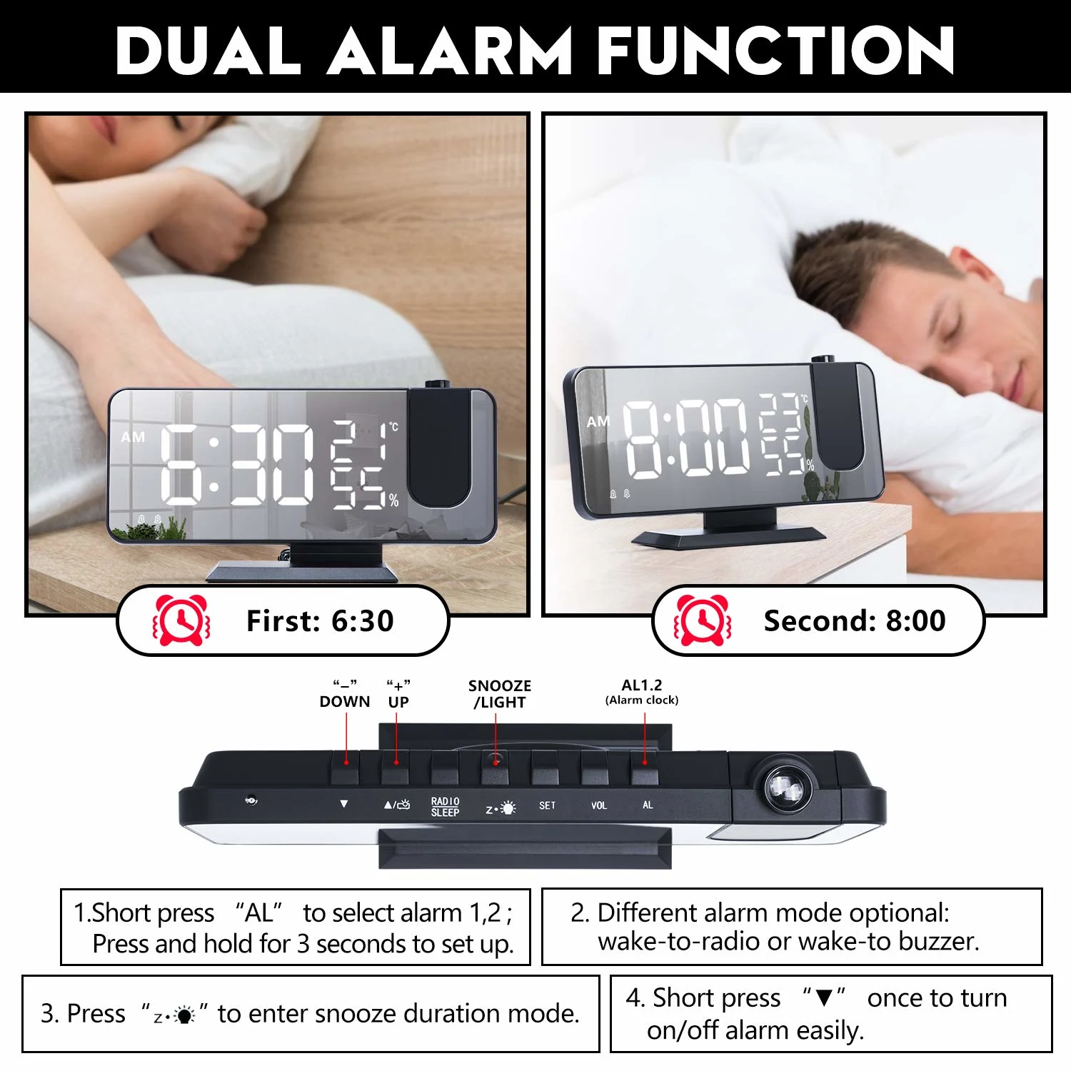 projection alarm clock 6