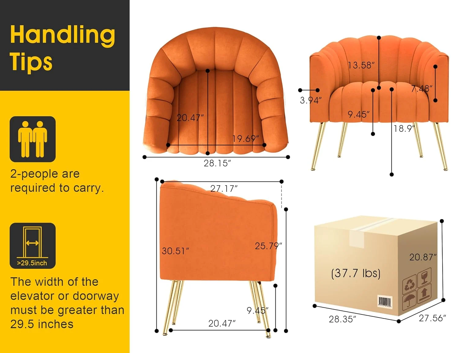pumpkin accent chair 2