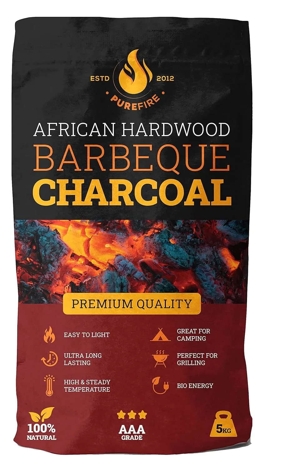 pure fire lump charcoal 1