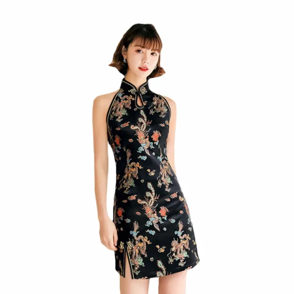 qipao dress floral 1