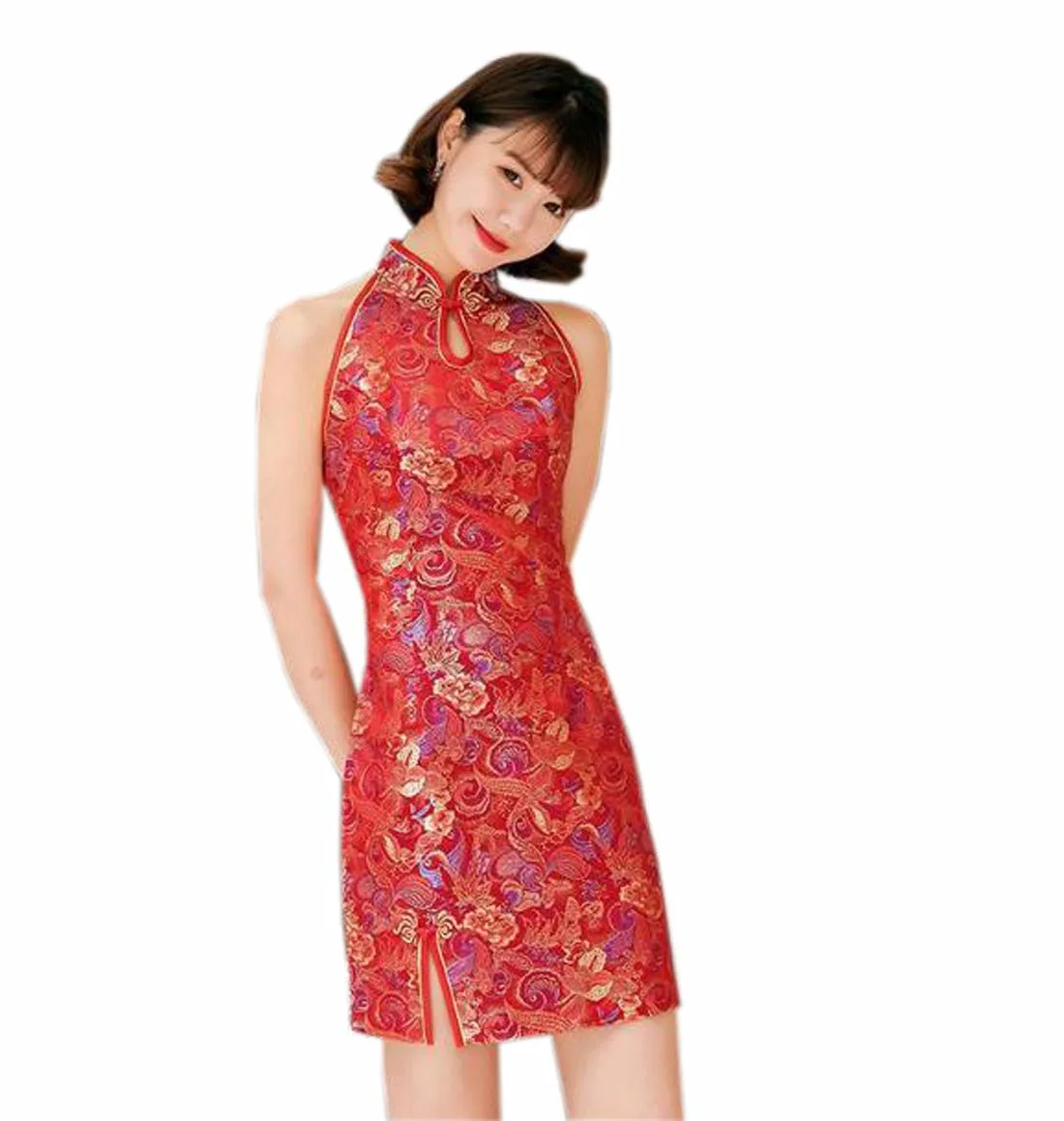 qipao dress floral 7