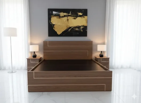 queen bed frame nightstands 1