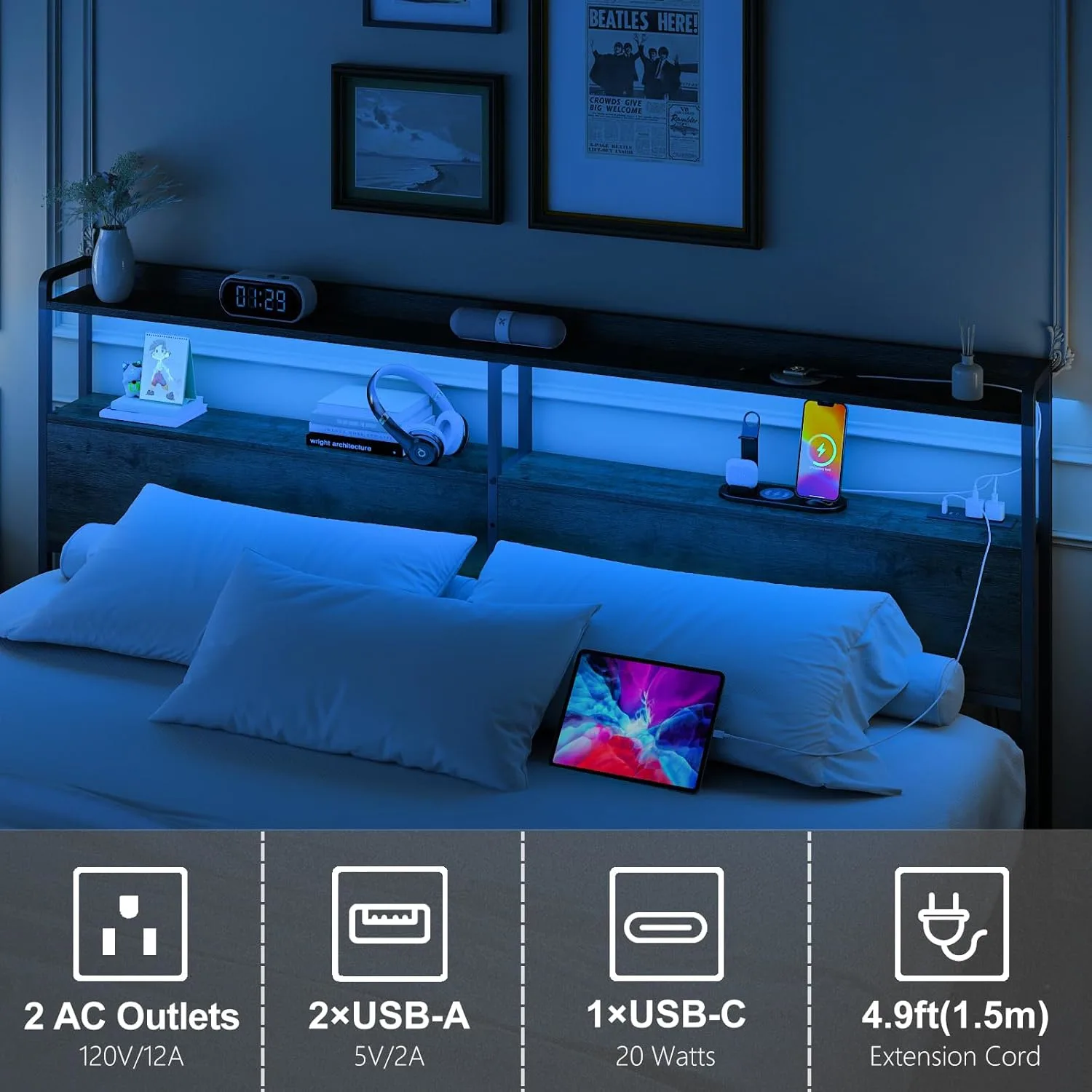 queen headboard storage 4