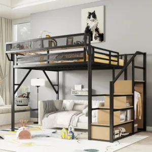 queen loft bed 1
