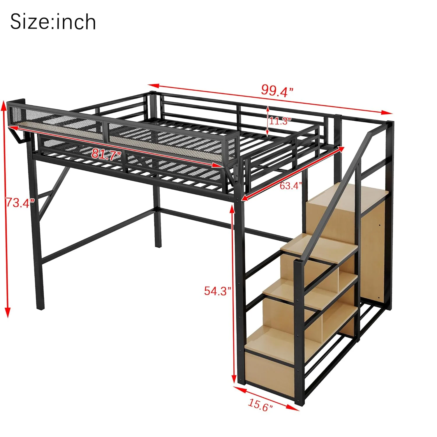 queen loft bed 2