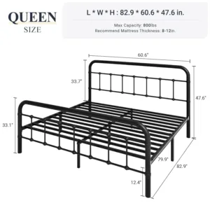 queen metal bed frame 2