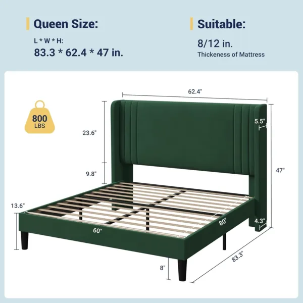 queen velvet bed 2