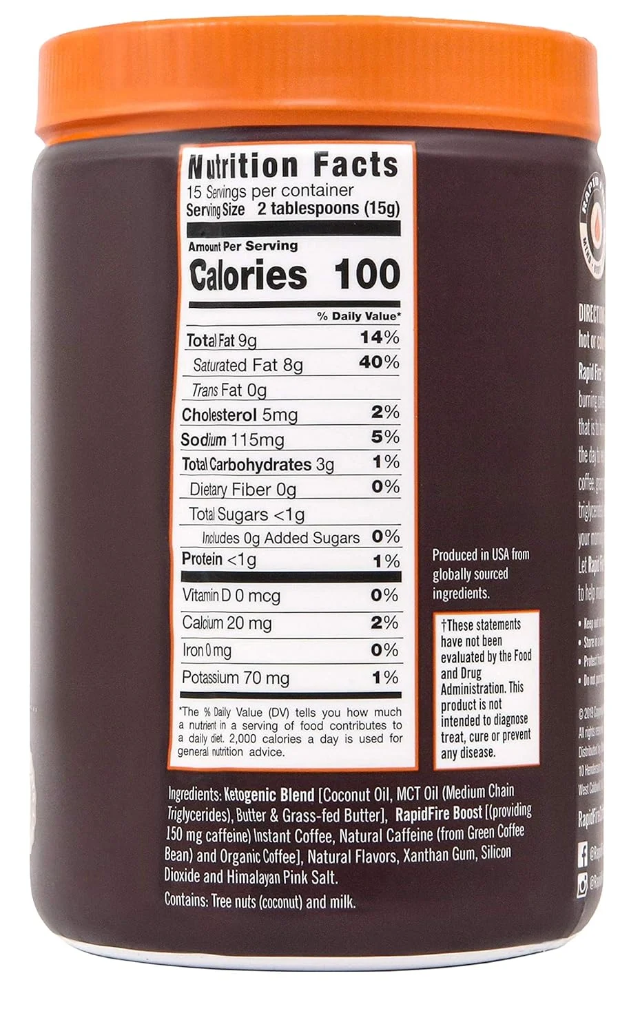 rapidfire hazelnut ketogenic coffee 3