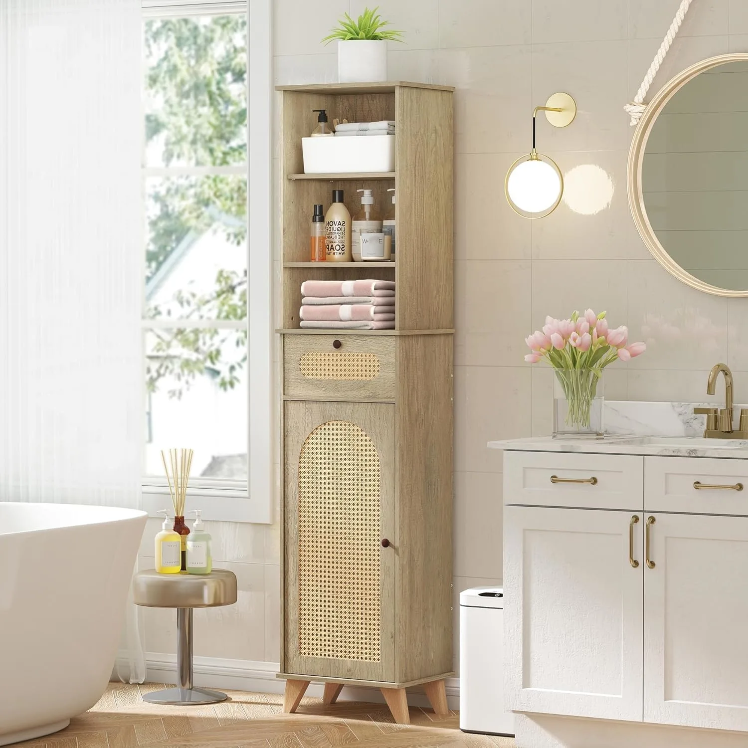 rattan bathroom cabinet 2