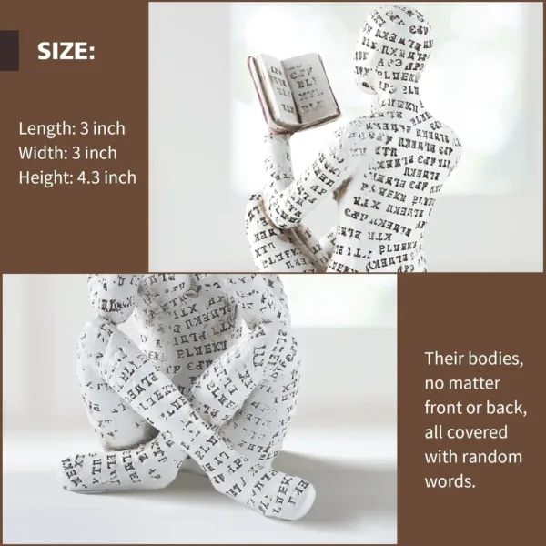 reading woman statue 3