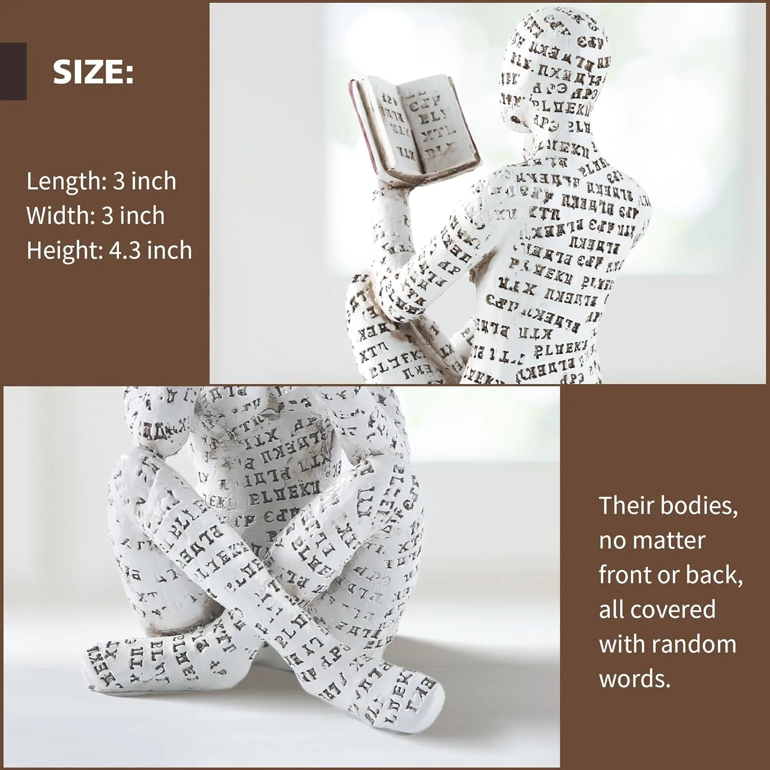 reading woman statue 3